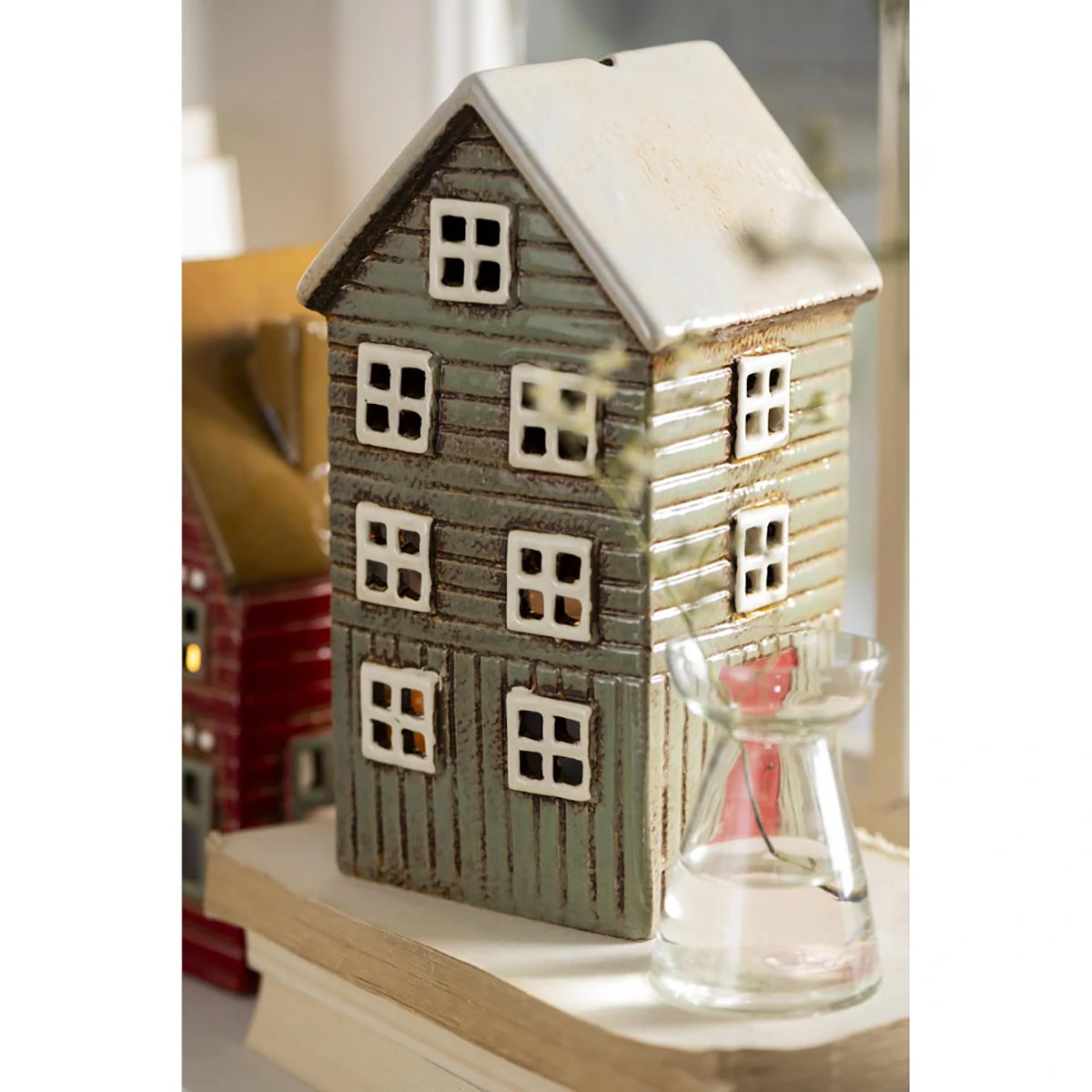 Casa para Velas Thorshavn Puerta Roja