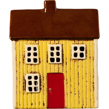 Casa para Velas Visby Amarilla Puerta Roja
