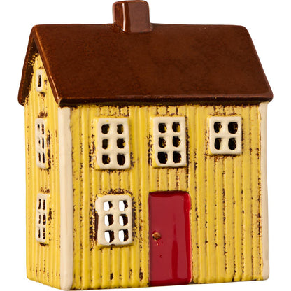 Casa para Velas Visby Amarilla Puerta Roja