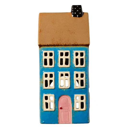 Casa para Velas Nyhavn Azul y Techo Café