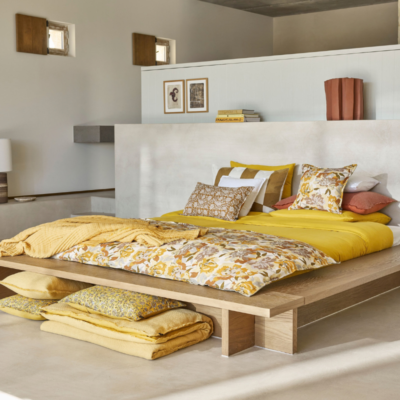 Funda Piecera Lino Trieste Ocre XL 85x250 cm