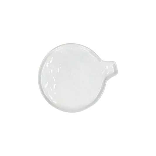 Loza Porcelino Blanco Plato para Cuchara 13 cm