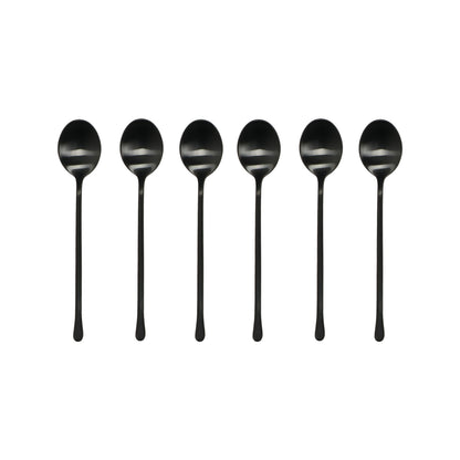 Cubierto Monet Negro Set de 6 Cucharas de Té