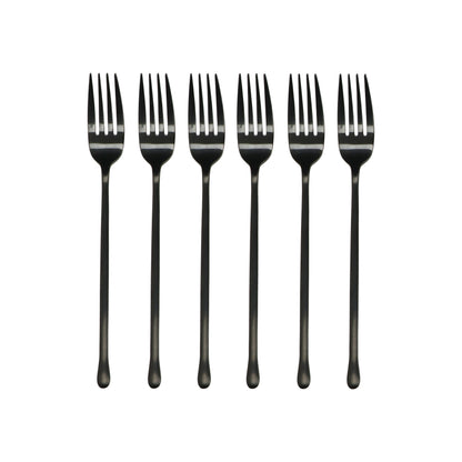Cubierto Monet Negro Set de 6 Tenedores