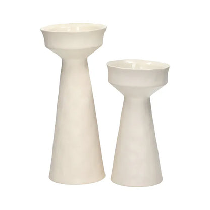 TIERNO Off White  Candelabro DIA 7,8 x H 18,2 cm