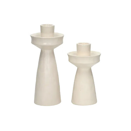 TIERNO Off White Candelabro DIA 7,8 x H 18,2 cm