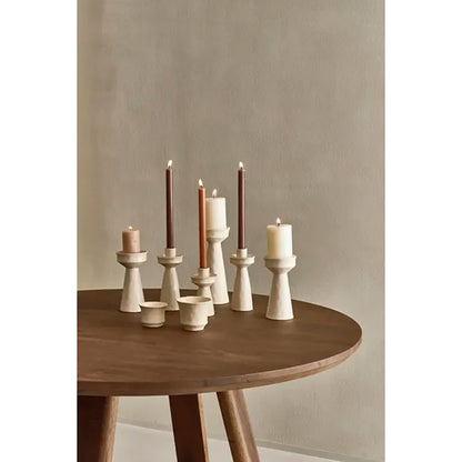 TIERNO Off White  Candelabro DIA 7,8 x H 18,2 cm