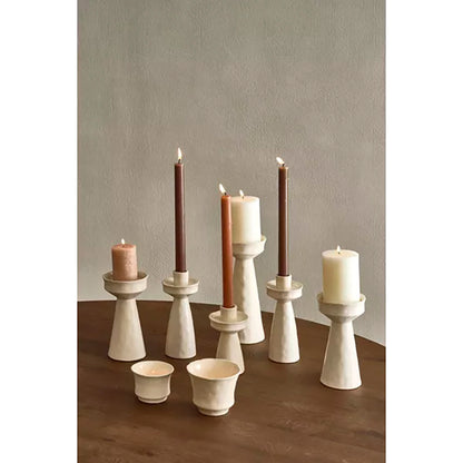 TIERNO Off White Candelabro DIA 7,8 x H 18,2 cm