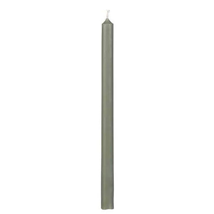 Vela Taper Verde Grisáceo Ø:1.3 H:20 cm