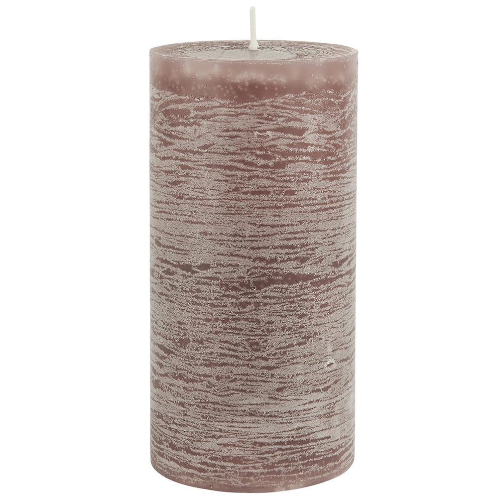 Vela Rústica Malva Ø:7 cm H:14 cm