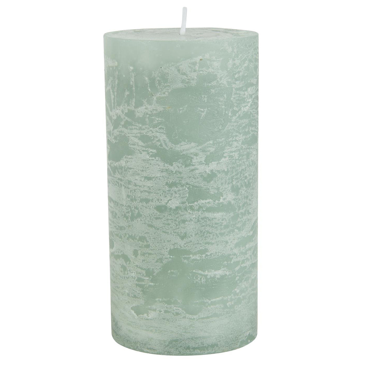 Vela Rústica Verde  Ø:7 cm H:14 cm cm