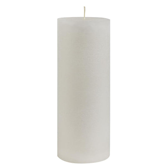 Vela Rústica Blanca Ø:7 H:18 cm