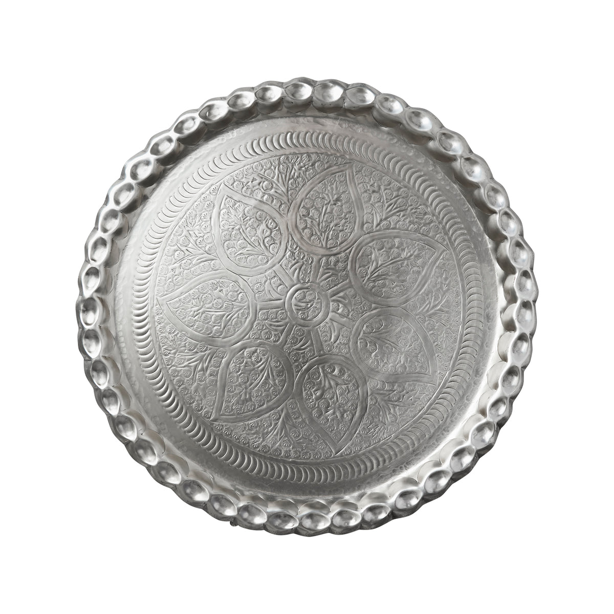 Bandeja EL DORADO color Plata, Ø50xH2 cm