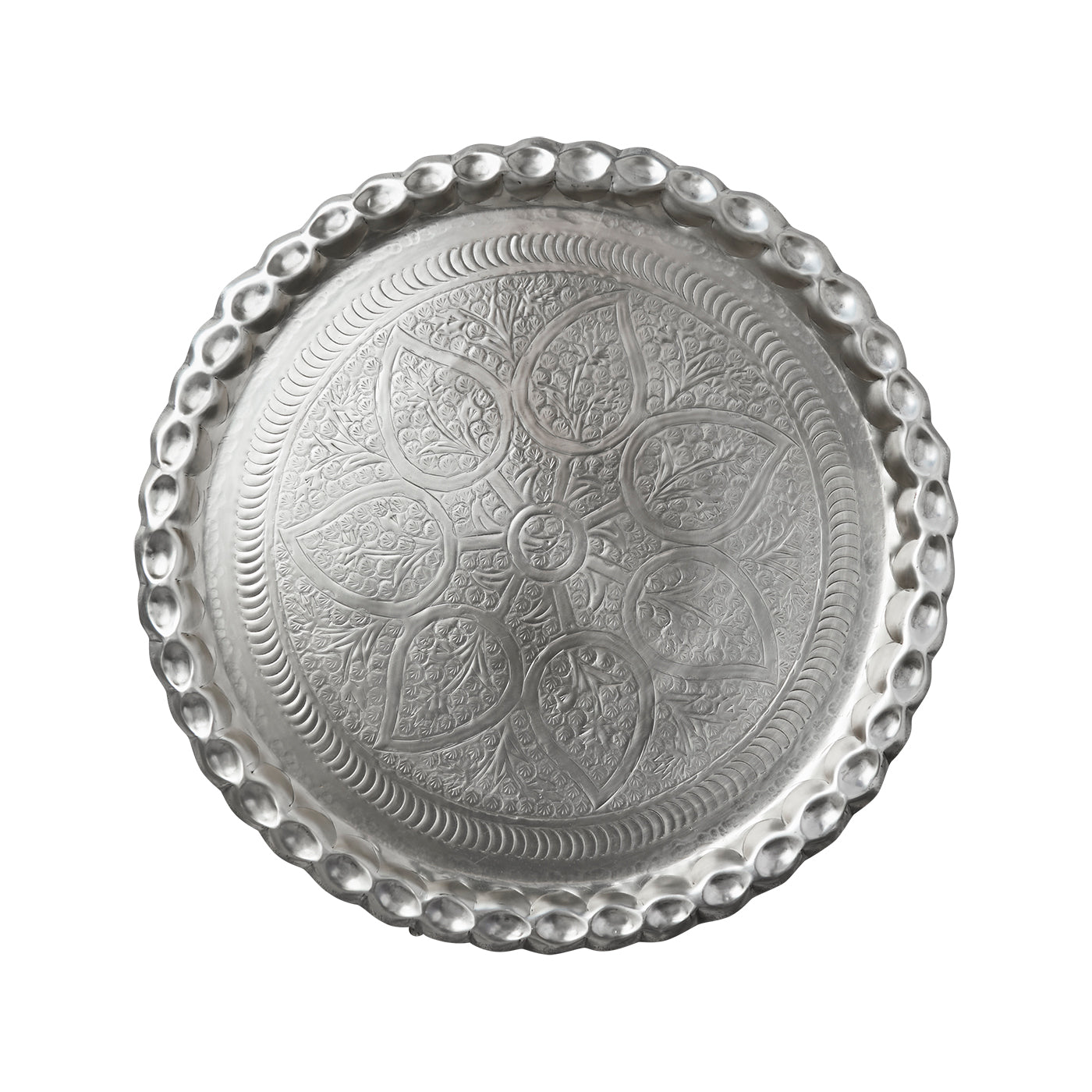 Bandeja EL DORADO color Plata, Ø50xH2 cm