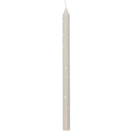 Vela Taper Diseño Copos de Nieve