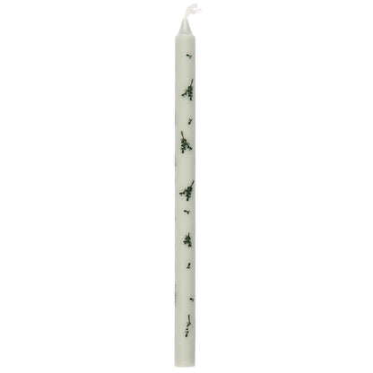 Vela Taper Diseño Ramas Verdes, Ø:1.3 H:20