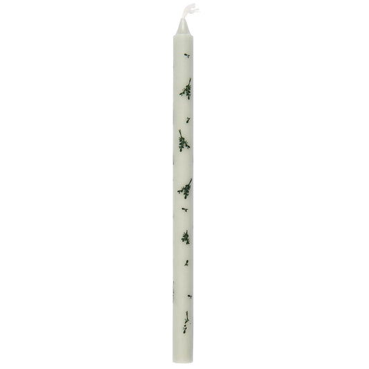 Vela Taper Diseño Ramas Verdes, Ø:1.3 H:20