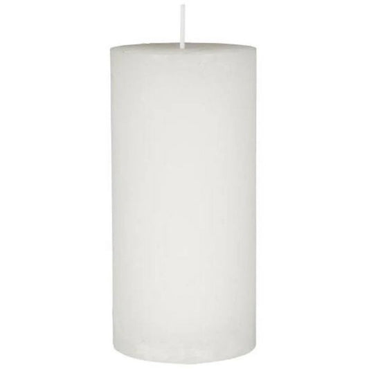 Vela Rústica Blanca Ø:6.8 H:14 cm