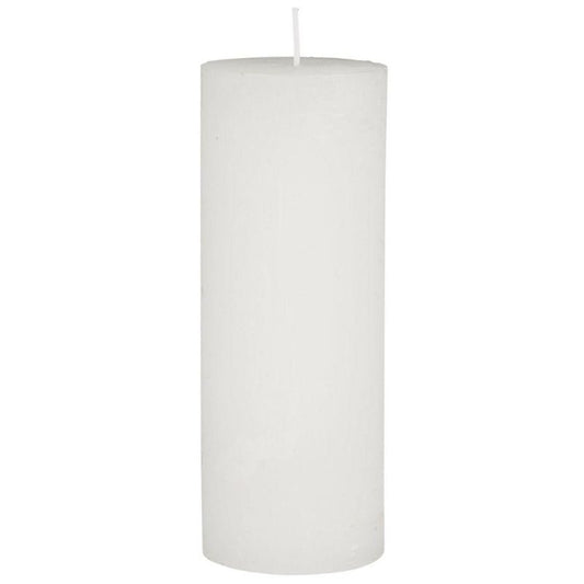 Vela Rústica Blanca Ø:6.8 H:18 cm