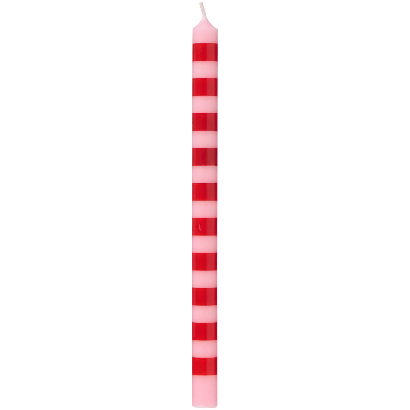 Vela Taper Bicolor Roja/ Rosado Ø:1.3 H: 20 cm