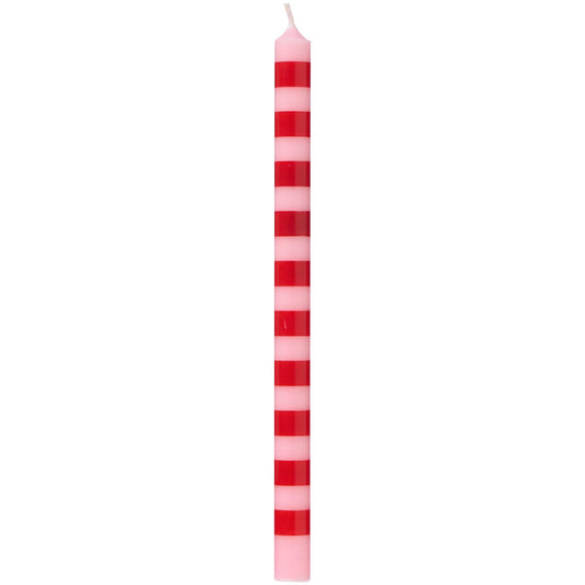 Vela Taper Bicolor Roja/ Rosado Ø:1.3 H: 20 cm
