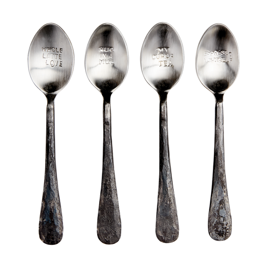 Cucharas de café ODIN color plata, set de 4.