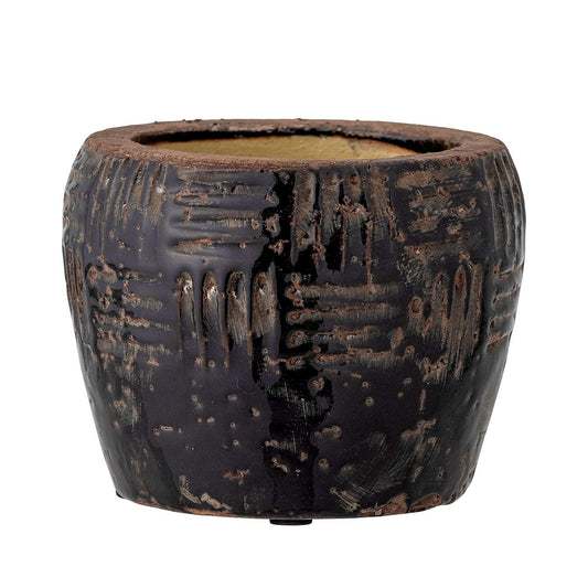 Florero Muan Negro, Ø14xH11 cm