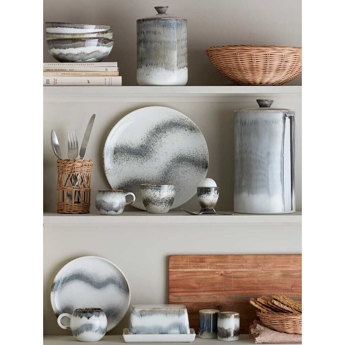 Salero/Pimentero Paula Gris, Set de 2