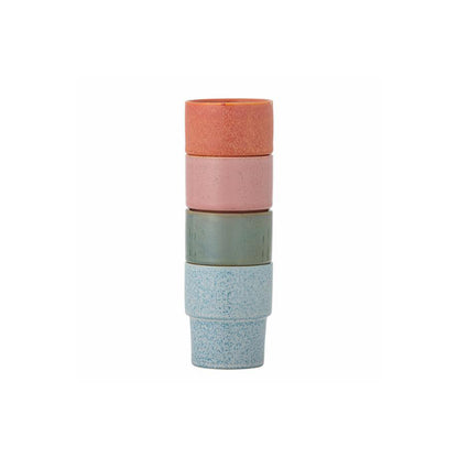 Tazas Ewan Rose, Set de 4, Ø7,5xH9 cm