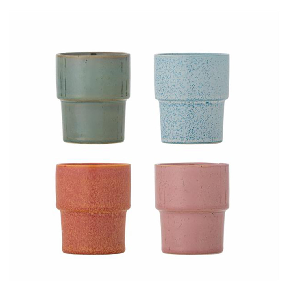 Tazas Ewan Rose, Set de 4, Ø7,5xH9 cm
