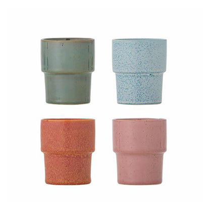 Tazas Ewan Rose, Set de 4, Ø7,5xH9 cm