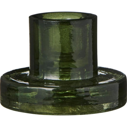 Portavela Taper de Vidrio Verde H: 3,6 Ø: 5 cm