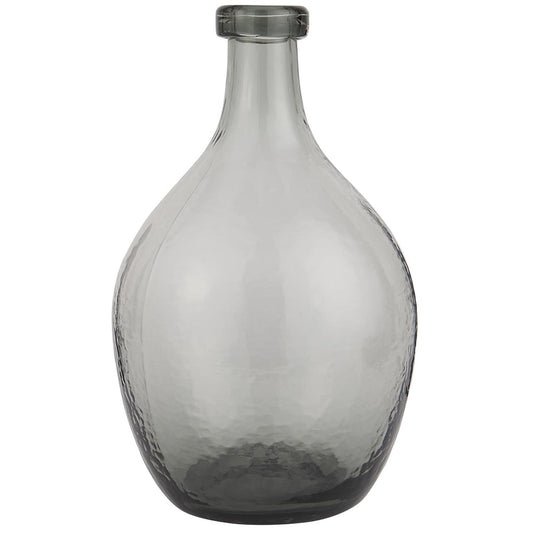 Botellón Florero de Vidrio Large Gris Handblown