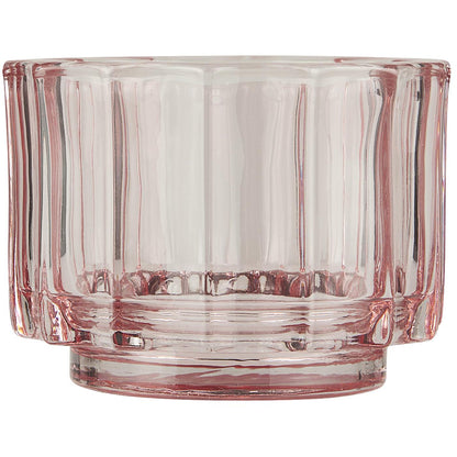Portavela de Vidrio Rosado Valencia