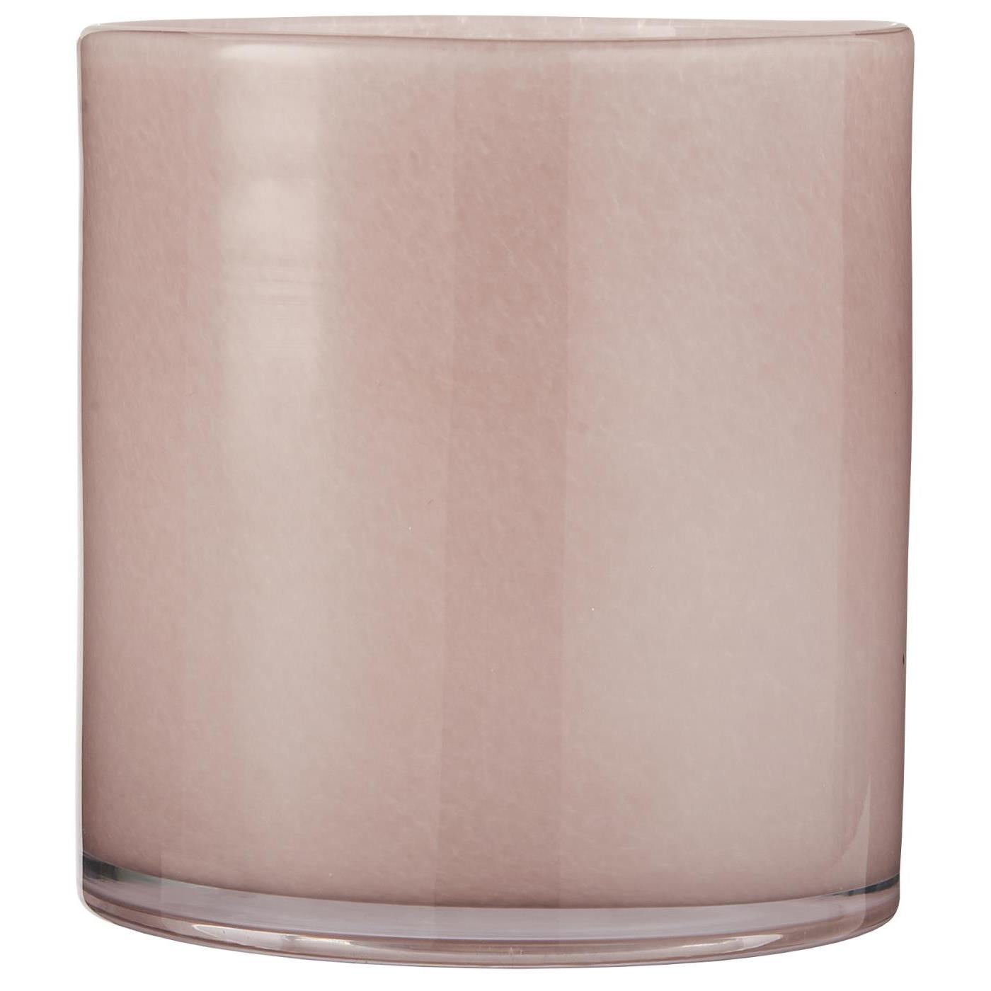 Florero / Pot Venecia Vidrio Rosado H: 16 cm