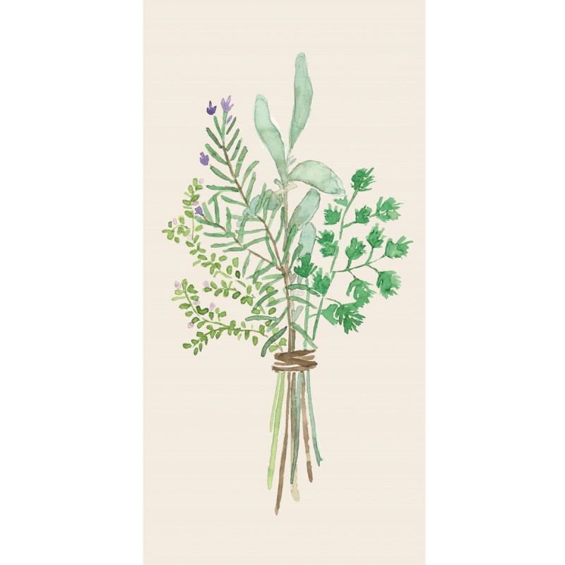 Servilletas Diseño Bouquet de Hierbas, 16 unidades de 10x20 cm