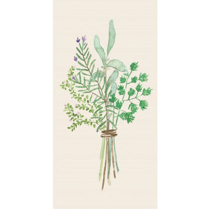 Servilletas Diseño Bouquet de Hierbas, 16 unidades de 10x20 cm