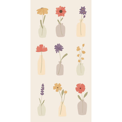 Servilletas Diseño Flores en Floreros 16 unidades de 10x20