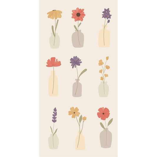 Servilletas Diseño Flores en Floreros 16 unidades de 10x20