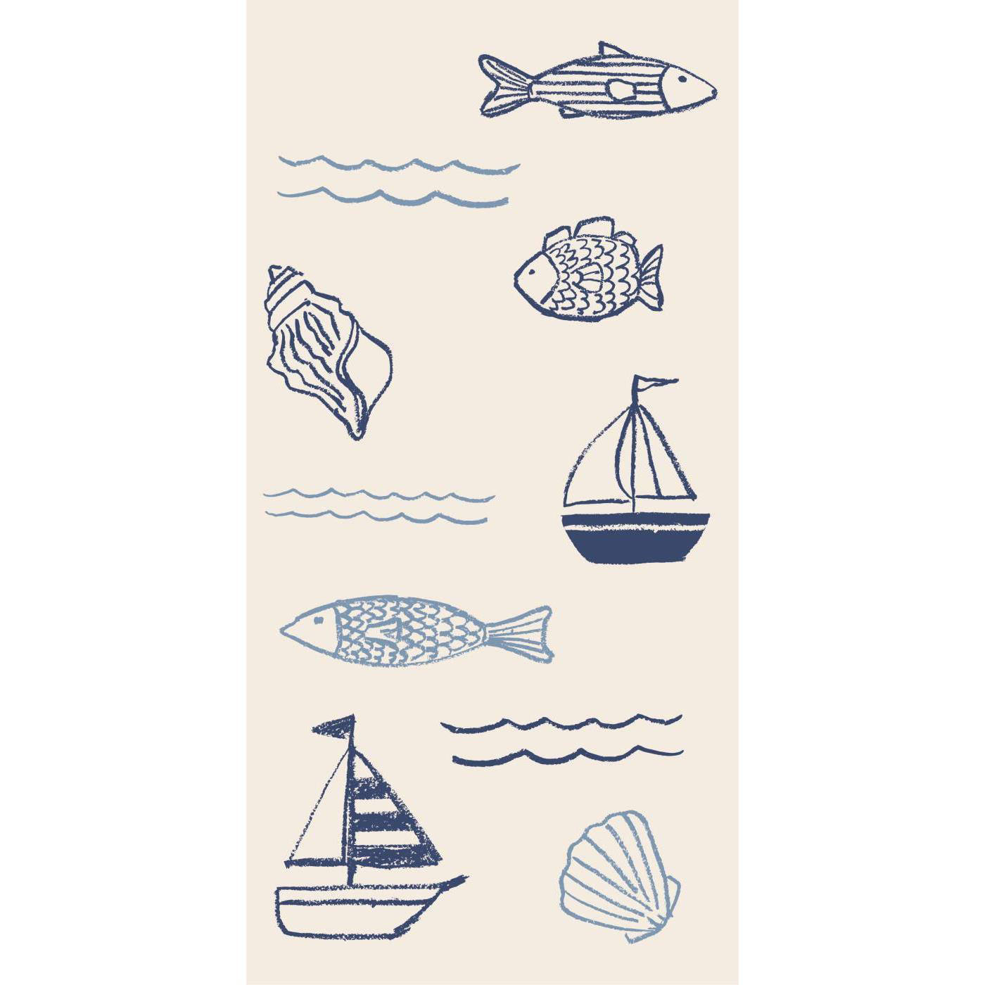 Servilletas Diseño Maritimo 16 unidades de 10x20 cm