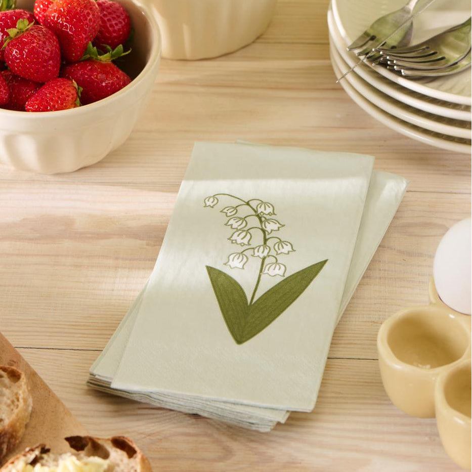 Servilletas Diseño Lily of the Valley 16 unidades de 10x20 cm
