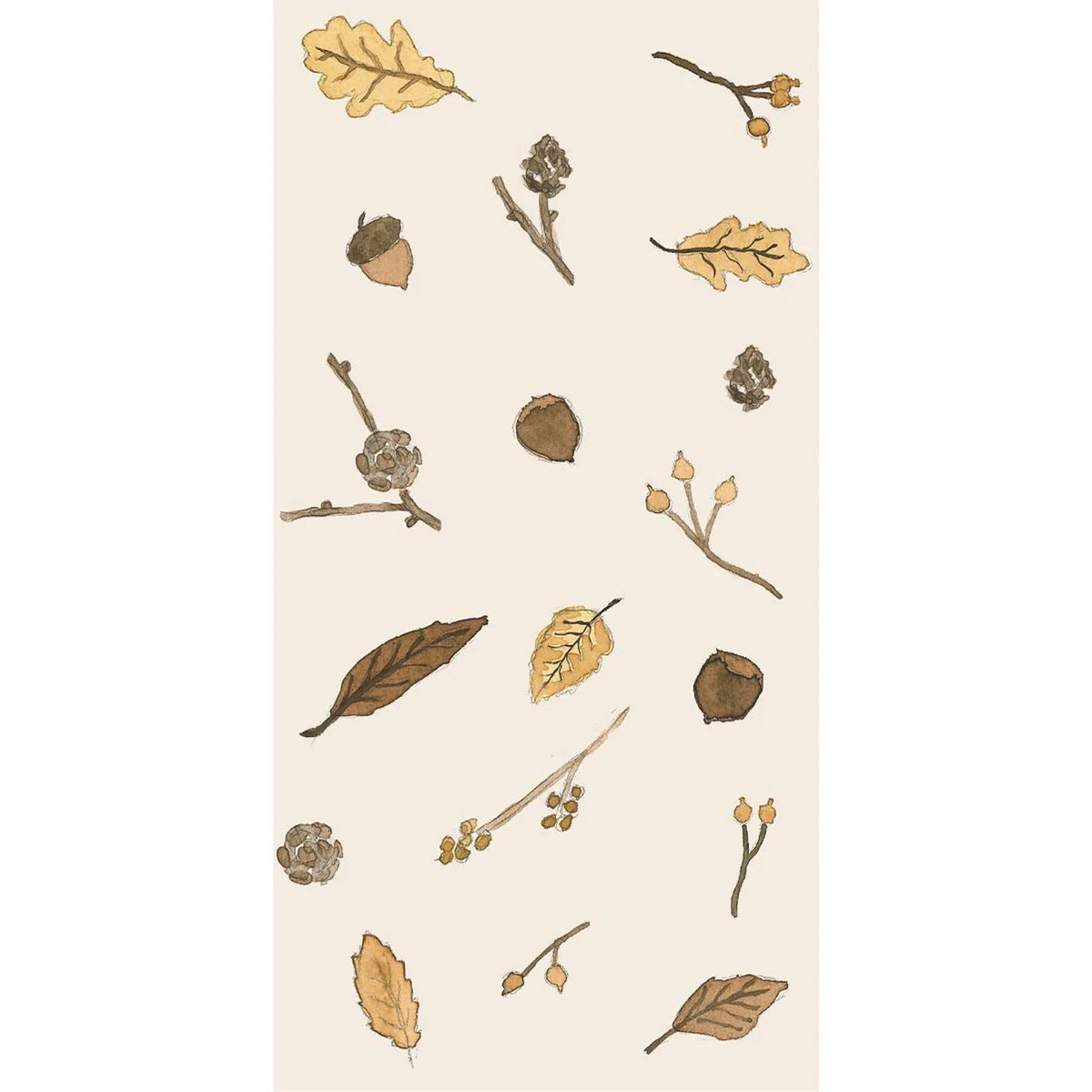 Servilletas Diseño Hojas de Otoño 16 unidades de 10x20 cm