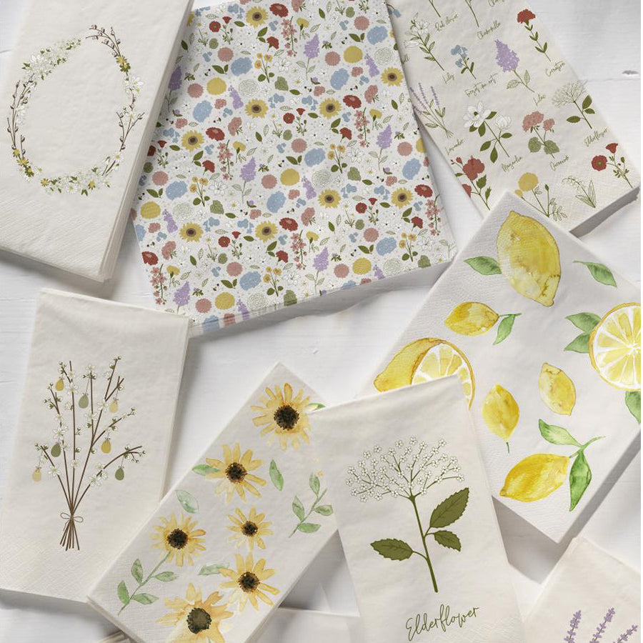 Servilletas con Diseño Flores 50 unidades de 20x20 cm