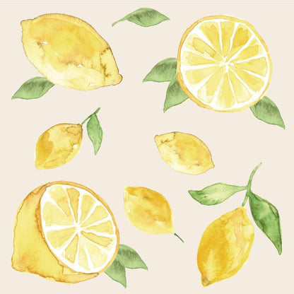 Servilletas con Diseño Limón 20 unidades de 16,5x16,5 cm