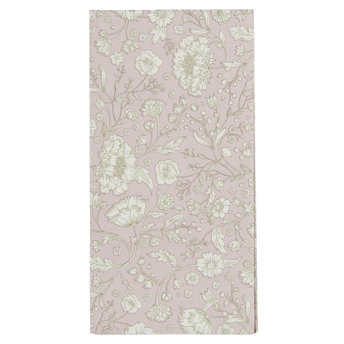 Servilletas con Diseño Flor Malva Jardín Secreto 16 unidades de 10x20 cm