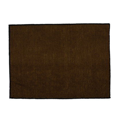 Set 6 Individuales Lino Engomado Borgo Moka
