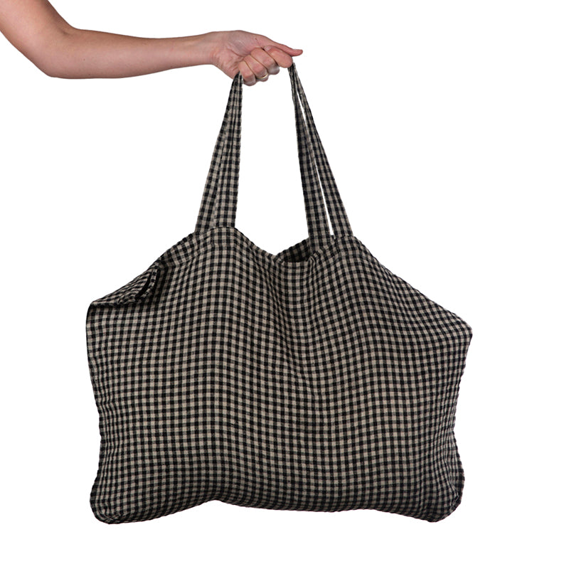 Bolso lino Piana II Charbon