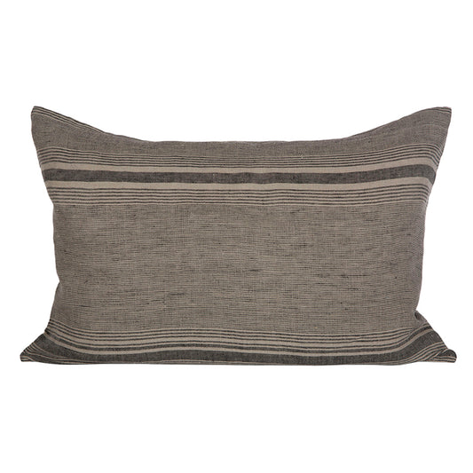 Funda Cojín Nantes Natural/Negro 40x60 cm