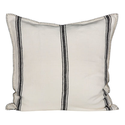 Funda Cojín Lino Niza Marfil/Negro 65x65 cm