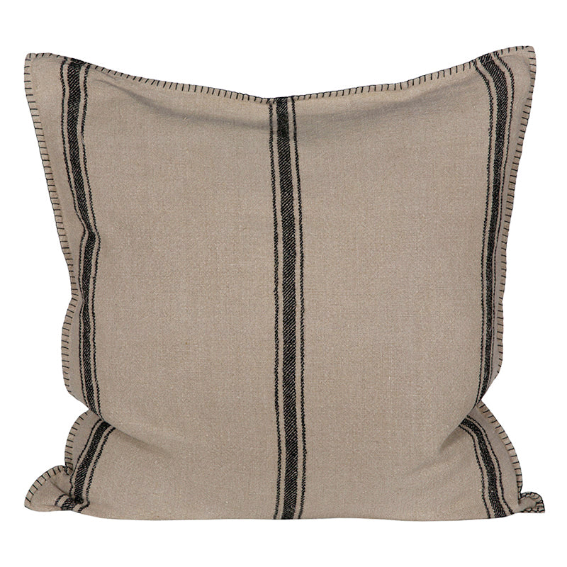 Funda Cojín Niza Natural/Negro 45x45 cm